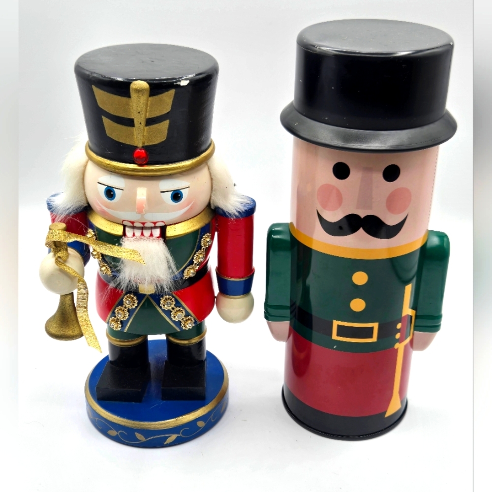 VINTAGE Nutcrackers Wooden Traditonal & Tin
